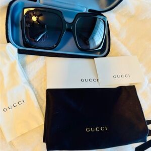 Gucci Black Square Sunglasses